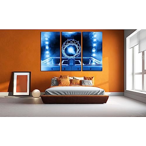 Lienzo de baloncesto №634 en formato grande de 180 x 90 cm listo para colgar en pared 2