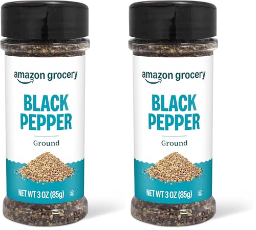 Amazon Grocery, Ground Black Pepper, 3 Oz (Pack of 2)