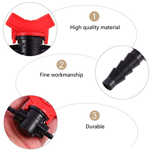 Hemoton VÃ¡lvula de Esfera de Pvc de 10 PeÃ§as Com Cabo Em T VÃ¡lvulas de Corte de Ãgua Conector de