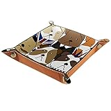 ♥ Stilvoll und elegant, aus hochwertigem Leder, mit Druckknöpfen in den 4 Ecken, um es einfach zu falten und zu entfalten und flach in Ihrer Tasche oder Tasche zu verstauen.
