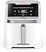 Moulinex Easy Fry Silence 7L, Fritteuse mit leiser Luft, XXL, für bis zu 8 Personen, 10 Modi, mit Genius-System und verstellbarem Kochgitter, Farbe: Weiß, EZ8421