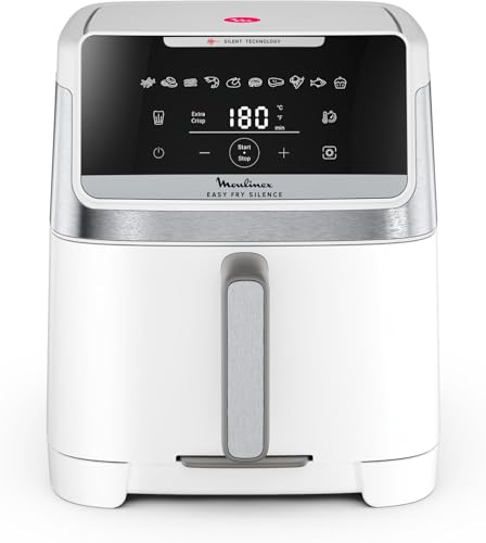 Moulinex Easy Fry Silence 7L, Freidora por aire silenciosa y compacta, Hasta 8 personas, Frente extraíble, EZ8421F0