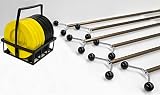 Allen Shuffleboard Family Shuffleboard Set with 6 cues (4-Adult 75" & 2-Kid 48") + Set of 8 Regulati