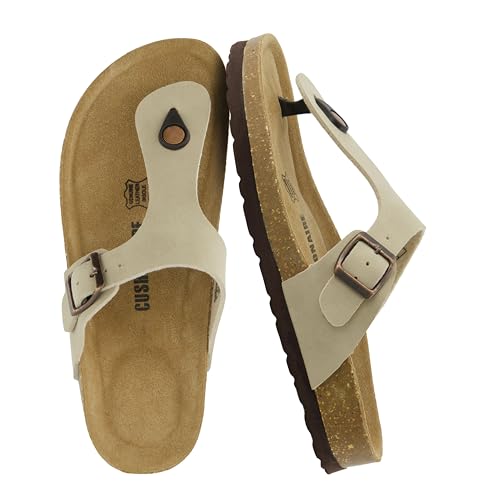 CUSHIONAIRE Women's Leah Cork Footbed Sandal With +Comfort