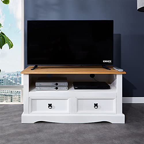 TV Lowboard Campo im Mexiko Stil aus Kiefer mit 2 Schubladen