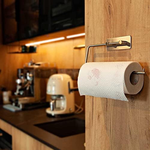 ZOIC Adhesive 304 Stainless Steel Toilet Paper Holder Hooks Tissue Storage Hand Paper Towel Roll Hanger Wall Mount Brushed Dispenser Tissue Roll (12 Inches X 4.33 Inches)