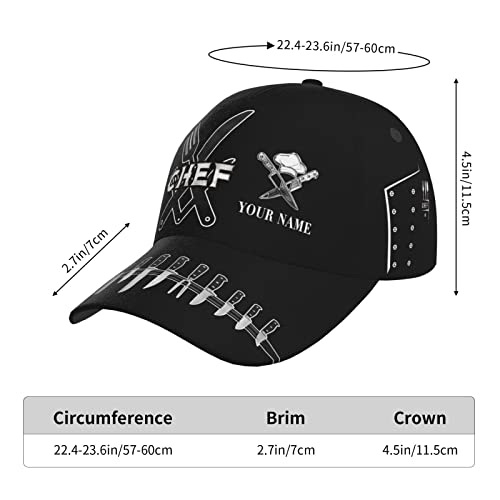 Riawarme Chef Cap, Unisex Baseball Caps, Custom Name/Text Dad Hat 3D Adjustable Cooking Hats For Men Husband Brother Boyfriend thumb #5