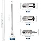 VooGenzek FM UKW Radio Antenne, 75cm 7 Abschnitte Teleskopantenne Ersatz, 75 Ohm Unbal Teleskopantenne Zimmerantenne mit F-Stecker und 3 IEC Koax-Kupplung Adapter, Kompatibel mit Yamaha Denon Onkyo