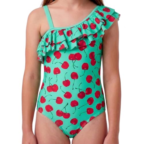 Image of Kanu Surf Girls Morgan Floral Ruffle 1-Shoulder 1-piece Swimsuit