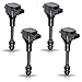 Pack of 4 Ignition Coils for 2002-2008 Nissan Altima Sentra X-Trail - 2.5L - UF350 22448-8H315 22448-8H310 C1398 UF-350