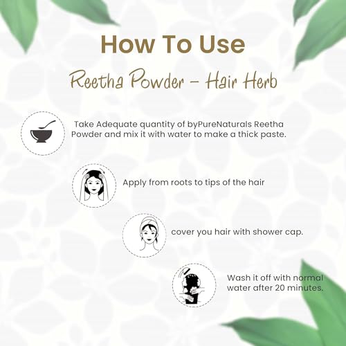 Image of byPureNaturals Aequo Organic 100% Natural Reetha Powder (Soapnut) 125gm