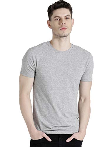 Image of ADRO Men's Cotton Solid Regular Fit T-Shirt