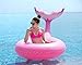 Jasonwell Giant Inflatable Mermaid Tail Pool Float with Fast Valves Summer Beach Swimming Pool Party Lounge Raft Decorations Toys for Adults Kids (Pink)