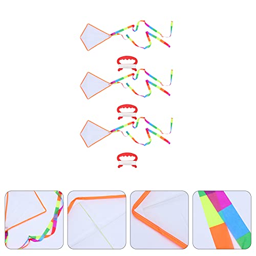 Nuobesty 9JOE9U07BW0856NC10T676B97 Kite 3 Sets Diy Blank Painting Kite Kids Kite Making Kit Decorating Coloring Kite Long Tail Kites thumb #4