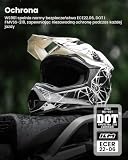 ILM Kask motocyklowy dla dorosłych Motocross Mężczyźni Kobiety Pełna Twarz MTB Downhill Dirt Bike ATV Off Road z okularami Rękawiczki Maska ECE22.06 DOT Model WS-901, czarno-biały, L