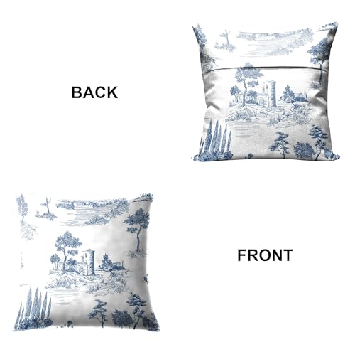 Image of Casableu Cobano Decorative Throw Cushion Cover, 16 x 16 Inch, Floral Pattern, Floral Pillow Covers, 40.64 x 40.64 cm, Set of 2