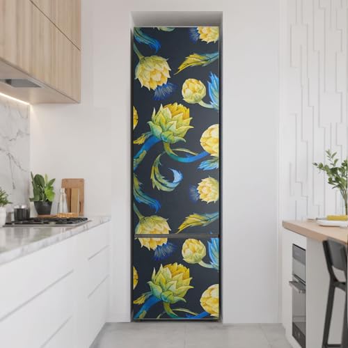 Decoración Floral para Cocinas con Vinilo de Nevera 60x205 cm de Diseño Elegante 3