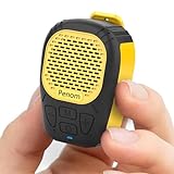 Wearable Bluetooth Speaker,Clip on Wireless Jobsite Water-Resistant Portable Speaker, Built in Mic for Hands-Free/Call, Suitable for Indoor & Outdoor Use （Update Version Yellow）