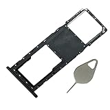 A01 Single SIM Card Tray,Micro SD Card Tray Holder Replacement for Samsung Galaxy A01 SM-A015F SM-A015G SM-A015M 6.4Inch (Black Color)