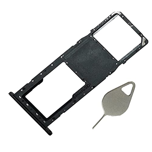 A01 Single SIM Card Tray,Micro SD Card Tray Holder Replacement for Samsung Galaxy A01 SM-A015F SM-A015G SM-A015M 6.4Inch (Black Color)