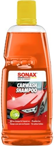 SONAX Car Wash Shampoo 1ltr | Ideal for Cleaning Paint, Rubber, Plastic, Vinyl & Glass Surface | Premium Dirt Removal | Safe for Wax Protection & High-Pressure Cleaners | Art.No. 03143410