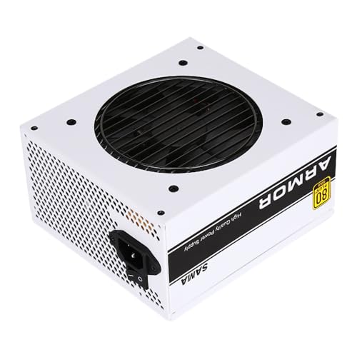 SAMA 650W White Power Supply 80 Plus Gold FDB Silent Fan ECO Mode 12V PSU ATX Power Supply for All Graphics Cards Black 10 Year Warranty