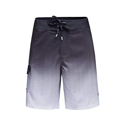 Rokka&Rolla Men's 4-Way Stretch Quick Dry Swim Trunks Board Shorts