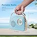 Bingxue Portable Am Fm Radios, Radio Bluetooth Support Battery Operated and Plug in Wall for Home/Outdoor, Large Dial Easy to Use, Gifts for Seniors Elderly (Blue)