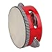 4 Inch Tambourine Red Wooden Handheld Musical Educational Gift Rhythm Percussion Instrument for Party