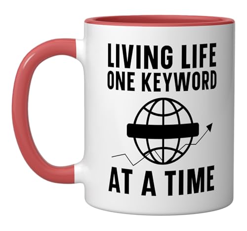 Search Engine Optimization SEO Marketing Job Internet Ceramic Mug, Red/White