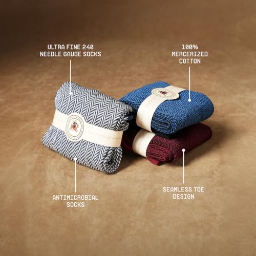 Image of Theater Men's Socks | Mercerised Cotton | Mid Calf Length | Anti-Bacterial | Luxury Office Wear | Soft & Breathable Comfort