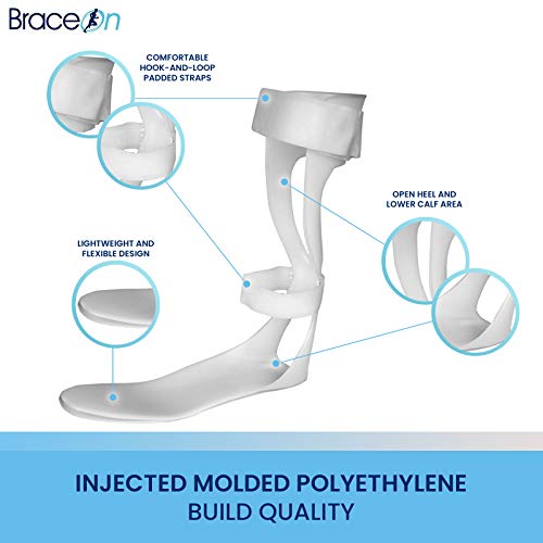 BraceOn AFO Foot Drop Brace - Swedish Drop Foot Stabilizer for Walking and Exercise, Drop Foot Braces for Women, AFO Brace and Foot Drop Braces, Foot Boot for Injured Foot, Women, Left
