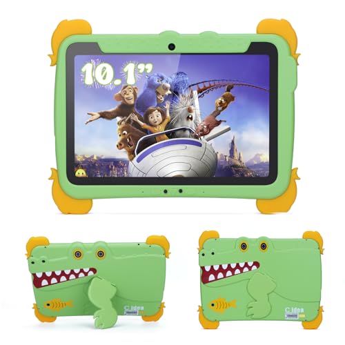 Image of C idea Tablet for Kids, 10 Inch Kids Tablet, Android 13 Child Tablets, 4GB RAM 64GB ROM, Learning Tablet for Children, 6000mAh, IWAWA Pre-Installed,Parental Control, Child Tablet for Boys, Girls-Green
