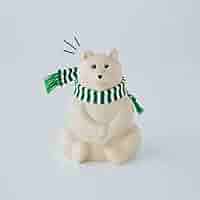 あったかいクマ1号 20%オフ】しろくま貯金箱 Polar Bear Money Box 2022 マフラー