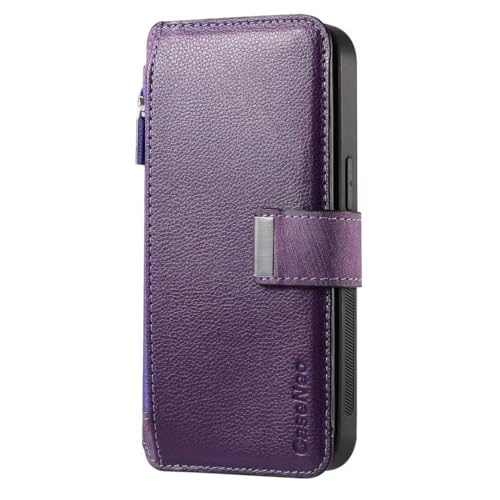 Étui Honor 600 Pro rabat magnétique pliable et pochette zippée pour cartes
