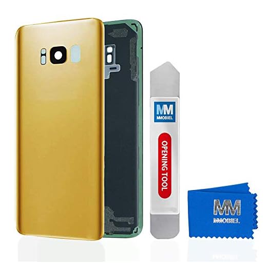 MMOBIEL Baksidesskydd batteridörr med kameralins kompatibel med Samsung Galaxy S8 G950 5,8 tum (guld)