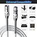 Kxable XLR Microphone Cable 8 FT, XLR Male to Female Balanced Mic Cable, 3-Pin Shielded Speaker Cord, Zinc Alloy Connectors, 22AWG Pure Copper, Metal Spring SR, Recording Studio, Podcast, White