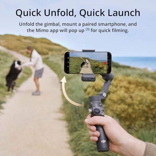 Image of DJI Osmo Mobile 7P + Mic Mini TX (Infinity Black), Gimbal Stabilizer | For iPhone & Android, Native Tracking, Audio Reception, Lighting, 3-Axis Phone Gimbal, Built-in Extension Rod & Tripod