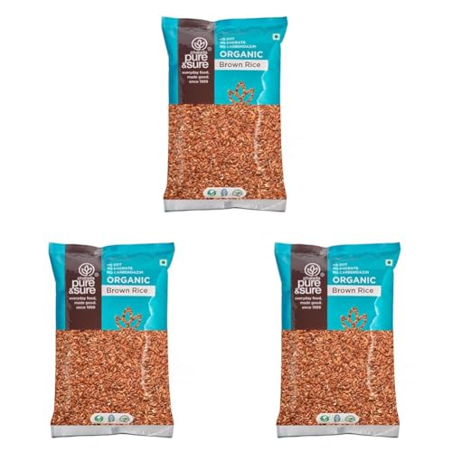 Image of Phalada Pure & Sure Pure & Sure Organic Rice, Unpolished | Instant Boost of Energy | Rich in Fibre, Good for Diabetic People, Helps Lower Blood Pressure | Healthy & Wholesome Rice 5kg (Pack of 3)