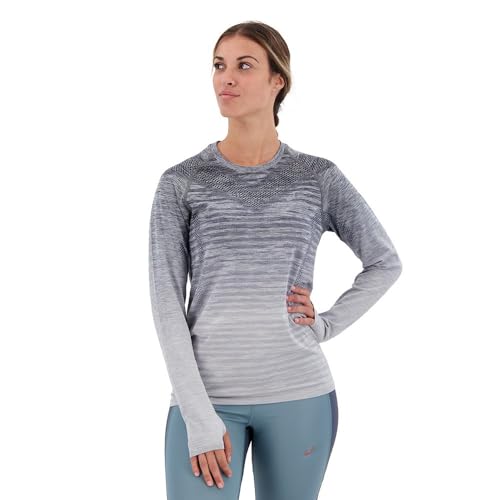 ASICS Damen Seamless Longsleeve Top Laufbekleidung Longsleeve Carrier Grey/Glacier Grey - Weiß M