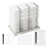 Lomgwumy Hotel-Toilettenartikel-Set, einzeln verpackte Toilettenartikel-Sets in Großpackung, enthält Wattepads, Wattestäbchen, Zahnseide und Nagelfeilen, geeignet für Reisen und Hotels (100er-Packung)