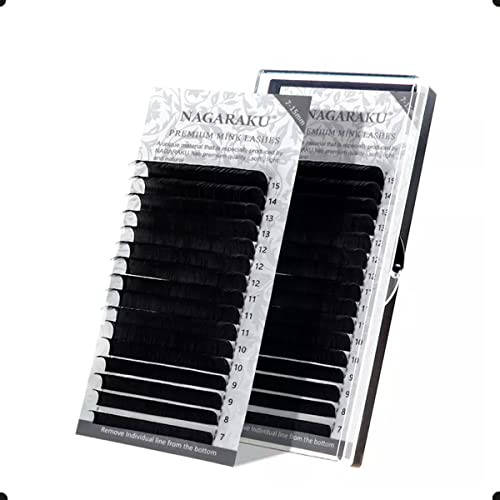 Cílios Nagaraku Premium Mix 7 Ao 15 Vários Modelos Curvaturas C e D (C - 0,07)