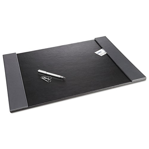 Artistic Monticello Executive Desk Pad, Smooth Writing Desk Mat That Protects Desktop from Scratches & Stains, 24\" x 19\", Black/Gray