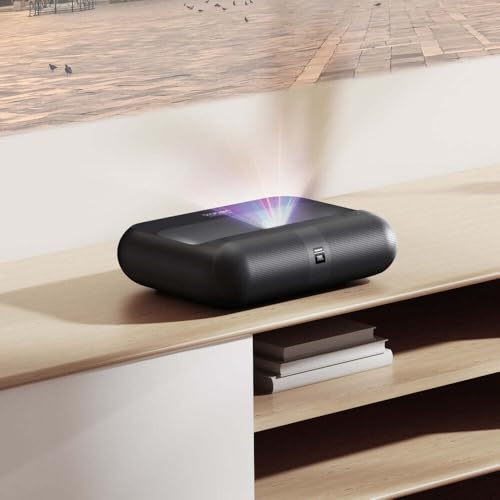 Image of Yaber K300s Ultra Short Throw Projector for Room - Triple RGB Laser Projector 4K Supported, DLP, 1000 ANSI Lumens, Native 1080P, 120 Inch Screen from 48cm, JBL 30W Dolby Audio, Home Cinema, WiFi 6