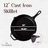 Cuisinel 12‑Inch Cast Iron Skillet – Pre‑Seasoned Frying Pan with Assist Handle & Silicone Handle Holder – Oven, Stovetop, Grill & Campfire Safe Cookware – PFAS & PFOA‑Free #2