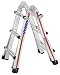 Produktbild Hymer Teleskopleiter TELESTEP 4x3 (10 Sprossen, Anlegeleiter, Stehleiter, höhenverstellbar 25 cm Schritte) 804212