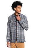 Bajo recto Quiksilver Glenham - Camisa de Franela de Manga Larga - Hombre - XXL - Marrón.