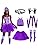 6 Pcs Purple Halloween Costume for Adult Women - Halloween Costumes Accesories Accessories Set Purple and Yellow Cosplay
