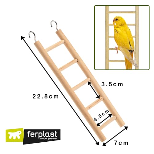 Ferplast PA 4002, Escada para Pássaros, Madeira Ferplast para Pássaros