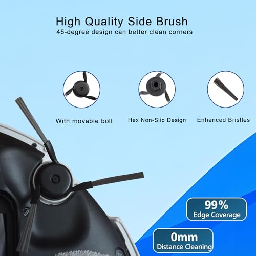 Image of Pymin 26Pcs Accessories for Dreame L40 Ultra (Gen 2) / X40 Ultra / X40 Master / D30 Ultra, for MOVA P10 Pro Ultra (Gen 2) / P50 Pro Ultra,Mop Pads *4 Dust Bag*8 Filter HEPA*6 Main Brushes*2 Side Brushes*4